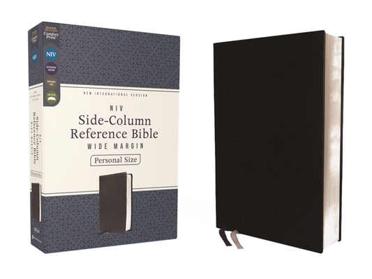 Niv, Side-Column Reference Bible (Deep Study at a Portable Size), Personal Size, Leathersoft, Black, Comfort Print Cover Image