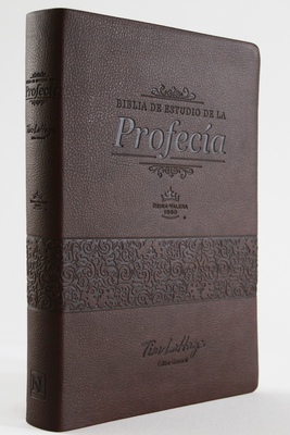 RVR 1960 Biblia de estudio de la profecía color marrón con índice / Prophecy Stu dy Bible Brown Imitation Leather with Index Cover Image