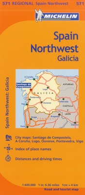 Michelin Spain: Northwest, Galicia Map 571 (Maps/Regional (Michelin)) By Michelin Cover Image