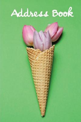 Address Book.: (Flower Edition Vol. E87) Pink Tulip In Cone Design. Glossy Cover, Large Print, Font, 6