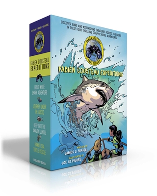 Fabien Cousteau Expeditions (Boxed Set): Great White Shark Adventure; Journey under the Arctic; Deep into the Amazon Jungle; Hawai'i Sea Turtle Rescue Cover Image