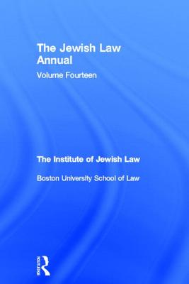 The Jewish Law Annual By The Institute of Jewish Law Boston Unive Cover Image