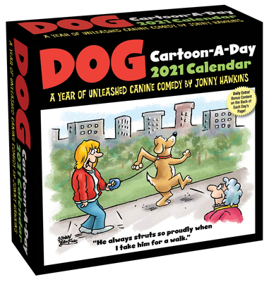 Dog Cartoon-A-Day 2021 Calendar: A Year of Unleashed Canine Comedy By Jonny Hawkins Cover Image