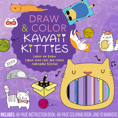Draw & Color Kawaii Kitties Kit By Editors of Rock Point Cover Image