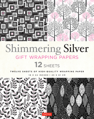 Shimmering Silver Gift Wrapping Papers - 12 Sheets: High-Quality 18 X 24 Inch (45 X 61 CM) Wrapping Paper Cover Image