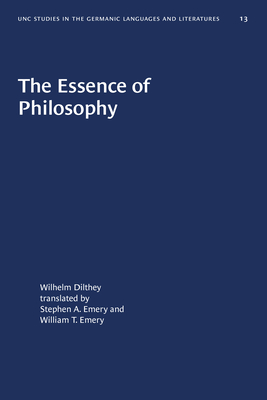 The Essence of Philosophy (University of North Carolina Studies in Germanic Languages a #13) Cover Image