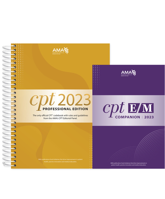CPT Professional 2023 and E/M Companion 2023 Bundle By American Medical Association Cover Image