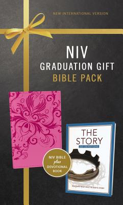 NIV, Graduation Gift, Bible Pack for Her, Pink, Red Letter Edition Cover Image
