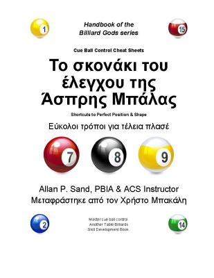 Cue Ball Control Cheat Sheets (Greek): Easy Ways to Perfect Cue Ball Position Cover Image