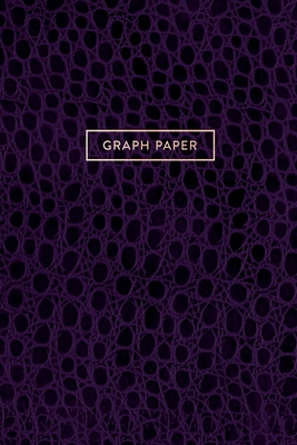 Graph Paper: Executive Style Composition Notebook - Deep Purple Alligator Skin Leather Style, Softcover - 6 x 9 - 100 pages (Office By Birchwood Press Cover Image