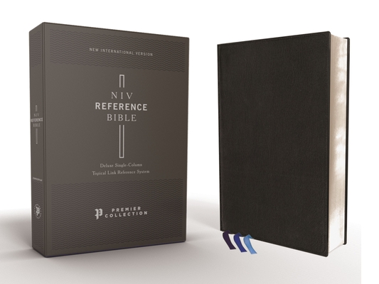 Niv, Reference Bible, Deluxe Single-Column, Premium Leather, Goatskin, Black, Premier Collection, Comfort Print By Zondervan Cover Image
