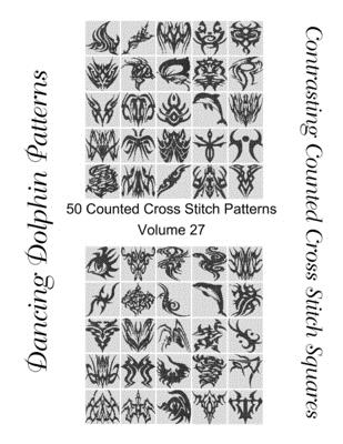 Contrasting Counted Cross Stitch Squares: 50 Counted Cross Stitch Patterns (Volume #27) By Dancing Dolphin Patterns Cover Image