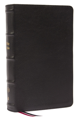 Kjv, Personal Size Large Print Single-Column Reference Bible, Genuine Leather, Black, Red Letter, Comfort Print: Holy Bible, King James Version By Thomas Nelson Cover Image