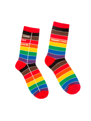 Library Card Pride Socks - Small By Out of Print Cover Image