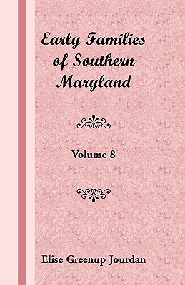 Cover for Early Families of Southern Maryland