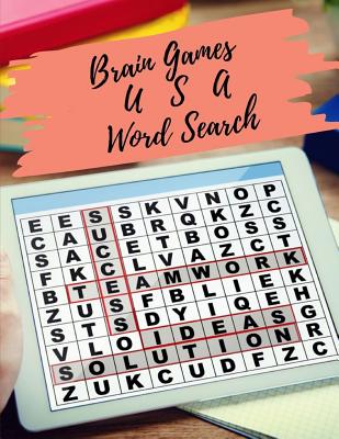 Brain Games USA Word Search: Go Games Word Search Books word search with hidden message (Learn with Word Searches) Cover Image