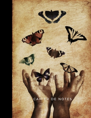 cahier de notes: papillon style manuscrit ancien vintage Cover Image
