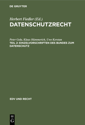 Einzelvorschriften Des Bundes Zum Datenschutz Cover Image