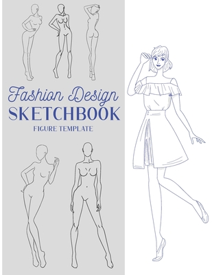 Fashion Sketchbook figure template: 454 Large Female Figure