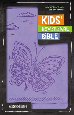 Nirv, Kids' Devotional Bible, Leathersoft, Lavender: Over 300 Devotions By Zondervan Cover Image