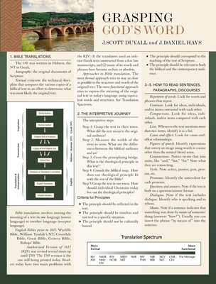 Grasping God's Word Laminated Sheet (Zondervan Get an A! Study Guides) By J. Scott Duvall, J. Daniel Hays Cover Image