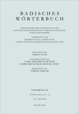 Badisches Wörterbuch. Band V/Lieferung 86 Cover Image
