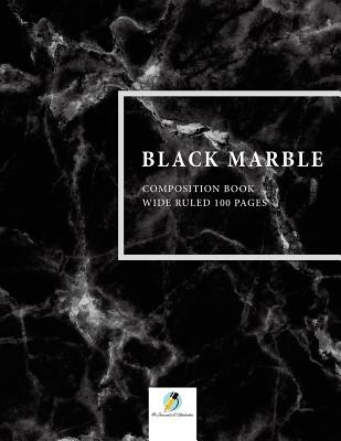 Black Marble Composition Book Wide Ruled 100 Pages Cover Image