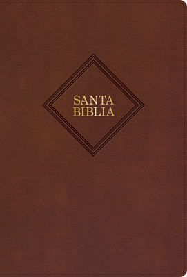 RVR 1960 Biblia letra grande tamaño manual, café, piel fabricada (edición 2023) Cover Image