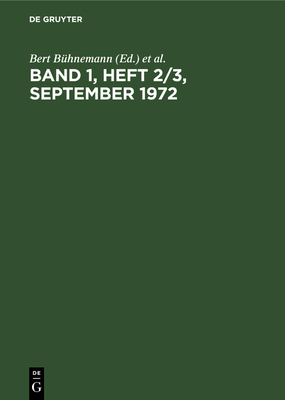 Band 1, Heft 2/3, September 1972 (Hardcover) | Murder By The Book