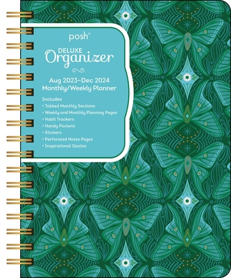 Posh: Deluxe Organizer 17-Month 2023-2024 Monthly/Weekly Hardcover Planner Calen: Blue Butterflies