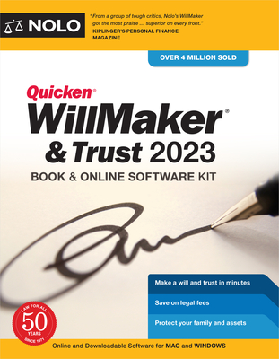 Quicken Willmaker & Trust 2023: Book & Online Software Kit By Editors Of Nolo Cover Image