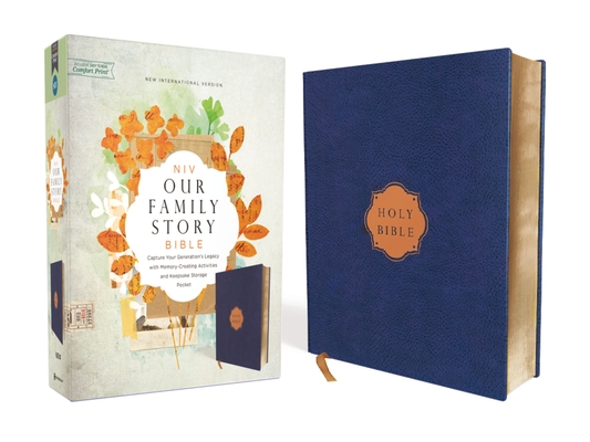 Niv, Our Family Story Bible, Cloth Over Board, Navy, Red Letter Edition, Comfort Print: Capture Your Generation's Legacy with Memory-Creating Activiti Cover Image