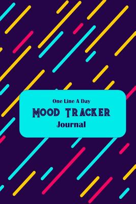 One Line a Day Mood Tracker: Thirty-One-Day, Abstract Slicing Rain, Condensed Mood Diary, Complete with Sketch Areas and Color Charts.
