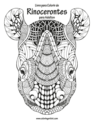 Livro para Colorir de Rinocerontes para Adultos By Nick Snels Cover Image