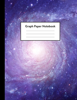 Graph Paper Notebook: 5 x 5 squares per inch, Quad Ruled - 8.5 x 11 - Colorful Purple Galaxy - Math and Science Composition Notebook for for By Space Composition Notebooks Cover Image