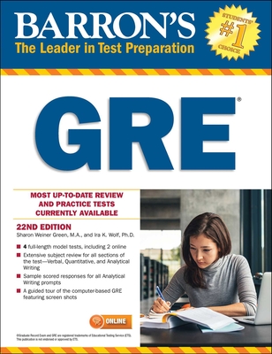 GRE with Online Tests (Barron's Test Prep) By Sharon Weiner Green, M.A., Ira K. Wolf, Ph.D. Cover Image