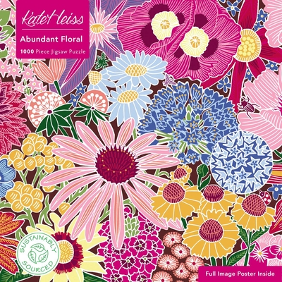 Adult Sustainable Jigsaw Puzzle Kate Heiss: Abundant Floral: 1000-pieces. Ethical, Sustainable, Earth-friendly (1000-piece Sustainable Jigsaws)