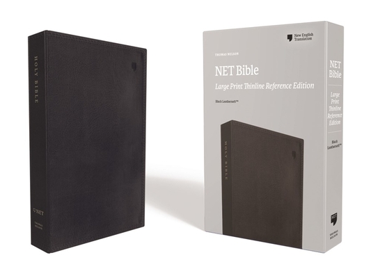 Net Bible, Thinline Reference, Large Print, Leathersoft, Black, Comfort Print: Holy Bible By Thomas Nelson Cover Image