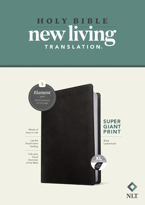 NLT Super Giant Print Bible, Filament-Enabled Edition (Leatherlike, Black, Indexed, Red Letter) Cover Image