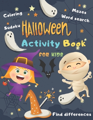 Halloween Activity Book Coloring Mazes Sudoku Word search Find