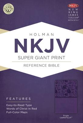 Cover for NKJV Super Giant Print Reference Bible, Purple LeatherTouch