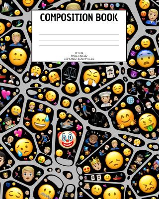 Composition Book: Emoji; wide ruled; 100 sheets/200 pages; 8