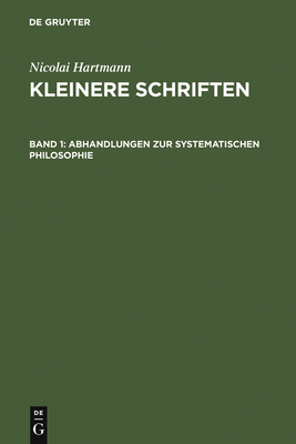 Abhandlungen Zur Systematischen Philosophie Cover Image