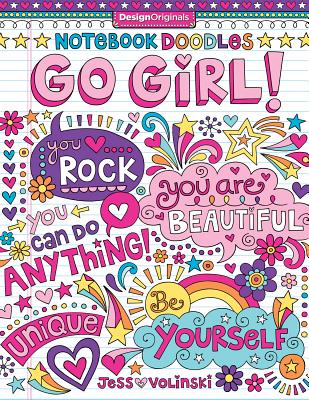 Notebook Doodles Go Girl!: Coloring & Activity Book Cover Image