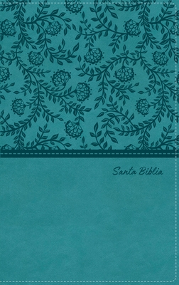 Biblia Reina-Valera 1960, Tierra Santa, Ultrafina Letra Grande, Leathersoft, Turquesa, Con Cierre Cover Image
