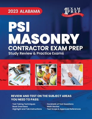 2023 Alabama PSI Masonry Contractor: 2023 Study Review & Practice Exams Cover Image