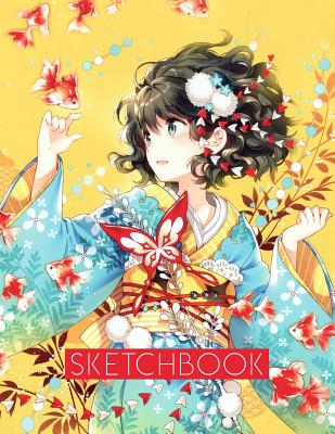 Sketchbook: Anime style cover, sketchbook for Drawing, Coloring, Sketching and Doodling manga, 8.5 x 11 110 pages By Anime Cover Cover Image