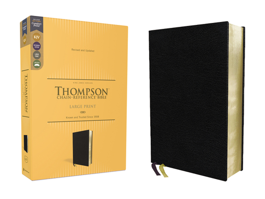 Kjv, Thompson Chain-Reference Bible, Large Print, European Bonded Leather, Black, Red Letter, Comfort Print By Frank Charles Thompson (Editor), Zondervan Cover Image