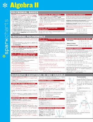 Algebra II Sparkcharts: Volume 5 By Sparknotes Cover Image