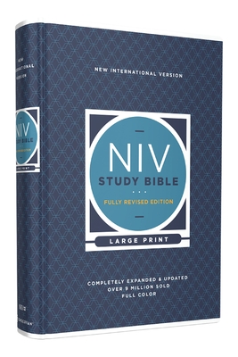 NIV Study Bible, Fully Revised Edition, Large Print, Hardcover, Red Letter, Comfort Print Cover Image